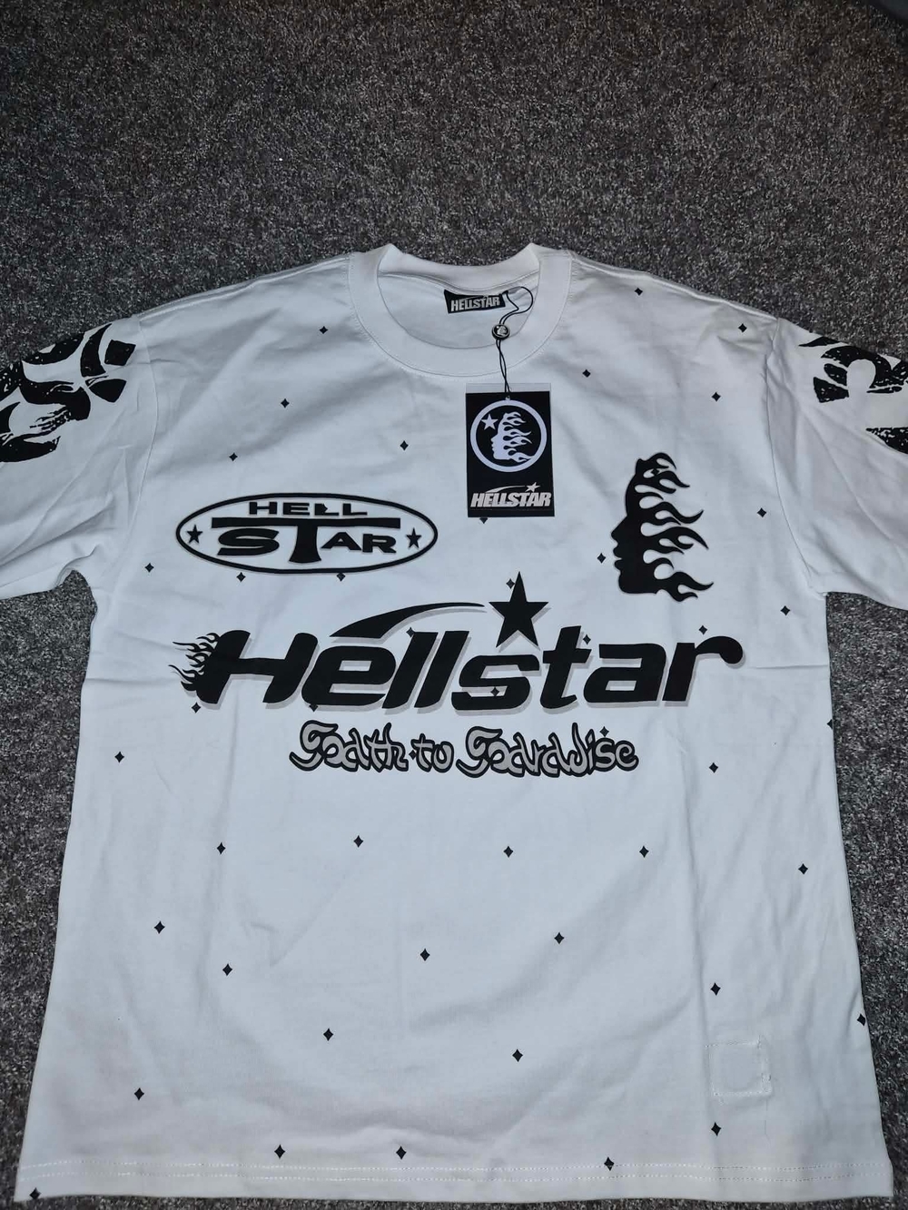 Hellstar White Logo Graphic Tee
